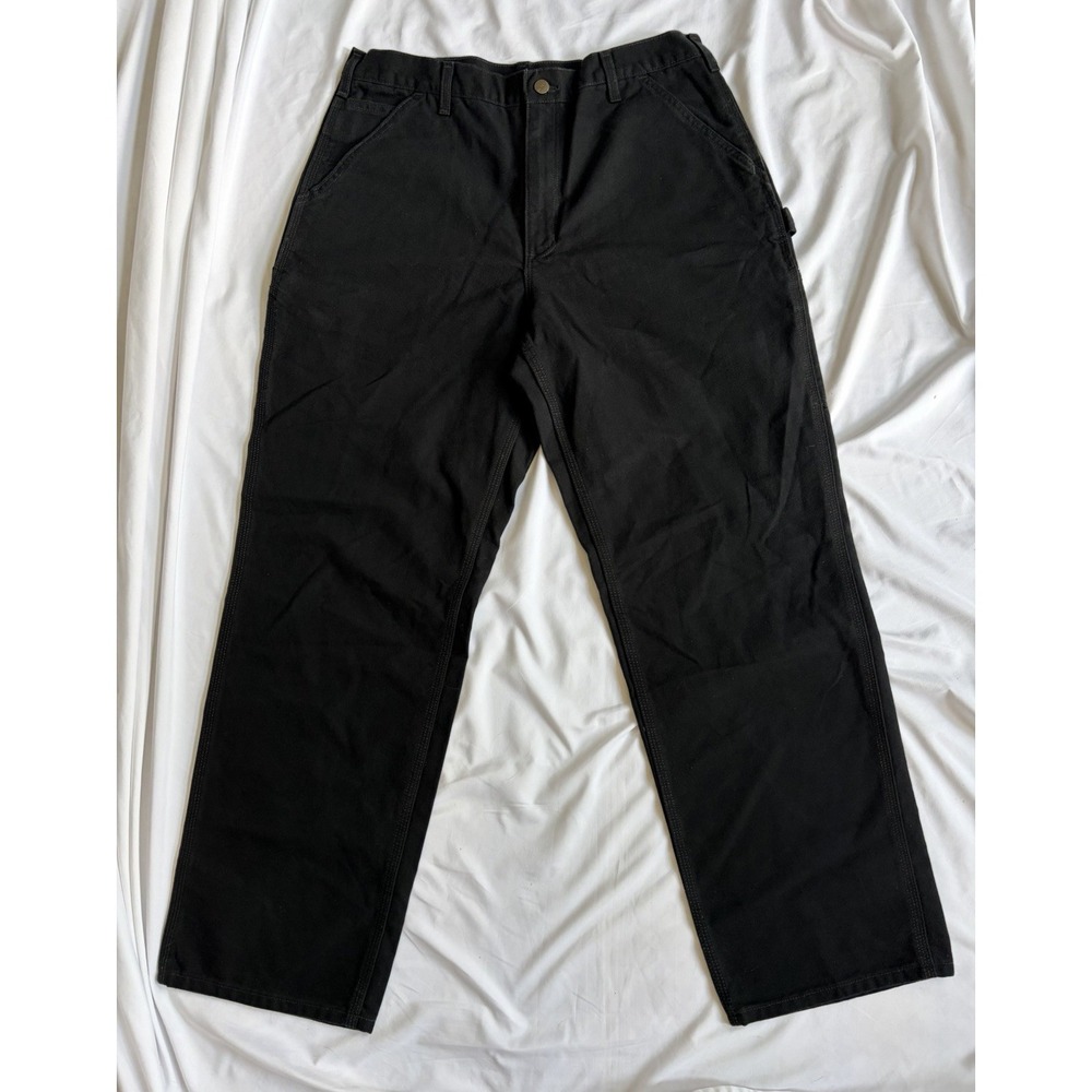 Carhartt Original Dungaree Fit Carpenter Pants Black 36x32 B11-BLK